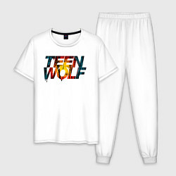 Пижама хлопковая мужская Teen Wolf, цвет: белый