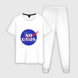 Пижама хлопковая мужская No Gods, цвет: белый