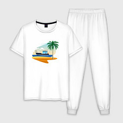 Мужская пижама Яхта и пляж