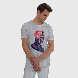 Пижама хлопковая мужская Драйв, цвет: меланж — фото 2