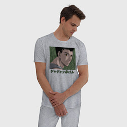 Пижама хлопковая мужская Гон Полная Сила, цвет: меланж — фото 2
