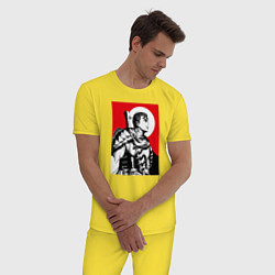 Пижама хлопковая мужская BERSERK 8, цвет: желтый — фото 2