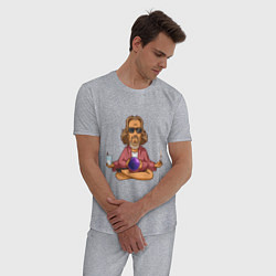 Пижама хлопковая мужская Медитация, цвет: меланж — фото 2