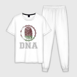 Пижама хлопковая мужская Беларусь в ДНК, цвет: белый