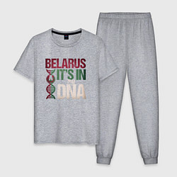 Пижама хлопковая мужская ДНК - Беларусь, цвет: меланж