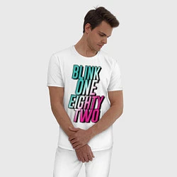 Пижама хлопковая мужская BLINK 182, цвет: белый — фото 2