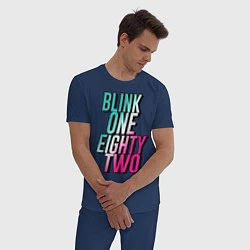 Пижама хлопковая мужская BLINK 182, цвет: тёмно-синий — фото 2