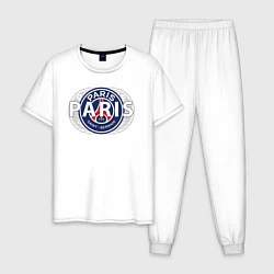 Пижама хлопковая мужская PSG Core Wordmark Graphic New 202223, цвет: белый