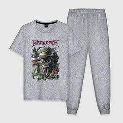 Пижама хлопковая мужская Megadeth Мегадеф Z, цвет: меланж