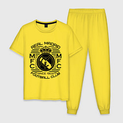 Пижама хлопковая мужская Real Madrid MFC, цвет: желтый