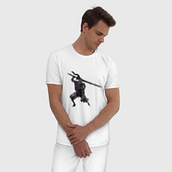 Пижама хлопковая мужская Artorias, цвет: белый — фото 2