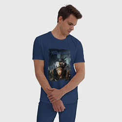 Пижама хлопковая мужская Megadeth Poster Z, цвет: тёмно-синий — фото 2