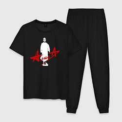 Пижама хлопковая мужская Группа АЛИСА - Дискография, цвет: черный