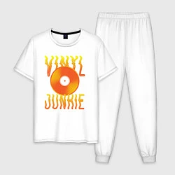 Пижама хлопковая мужская Vinyl Junkie, цвет: белый