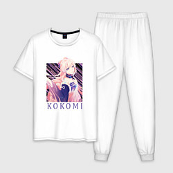 Пижама хлопковая мужская Кокоми Genshin Impact, цвет: белый