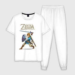 Пижама хлопковая мужская Z Link, цвет: белый