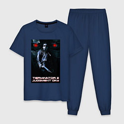 Пижама хлопковая мужская Terminator JD, цвет: тёмно-синий