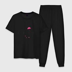 Пижама хлопковая мужская Сахарные Соты Squid Game, цвет: черный