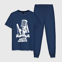 Пижама хлопковая мужская Arctic Monkeys, рок, цвет: тёмно-синий