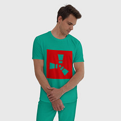 Пижама хлопковая мужская Rust цвета зеленый — фото 2
