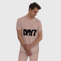 Пижама хлопковая мужская DayZ, цвет: пыльно-розовый — фото 2