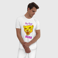 Пижама хлопковая мужская Tony 2022, цвет: белый — фото 2