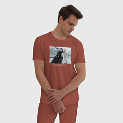 Пижама хлопковая мужская Dany and Jon GoT, цвет: кирпичный — фото 2