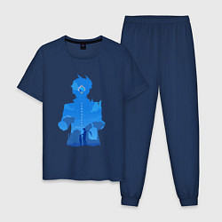 Пижама хлопковая мужская Чайльд Тарталья Tartaglia, цвет: тёмно-синий