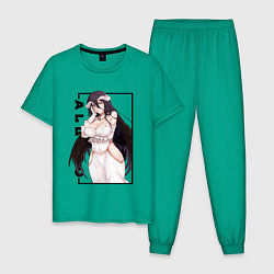 Пижама хлопковая мужская Альбедо Albedo Повелитель, цвет: зеленый