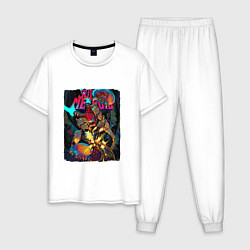 Пижама хлопковая мужская Power Metroid Dread, цвет: белый