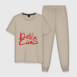 Пижама хлопковая мужская Bella - Ciao, цвет: миндальный
