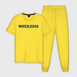 Пижама хлопковая мужская Watch Dogs, цвет: желтый