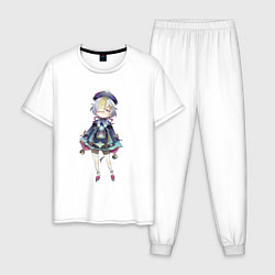 Пижама хлопковая мужская Зомби Ци Ци, цвет: белый