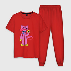 Пижама хлопковая мужская Kissy Missy Poppy Playtime, цвет: красный