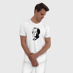 Пижама хлопковая мужская Аrt Adele, цвет: белый — фото 2