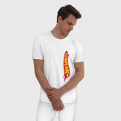 Пижама хлопковая мужская Эмблема Hot Wheels, цвет: белый — фото 2
