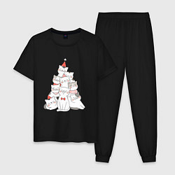 Мужская пижама НОВОГОДНЯЯ ЕЛКА ИЗ КОТОВ