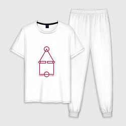 Пижама хлопковая мужская Style - Squid Game, цвет: белый