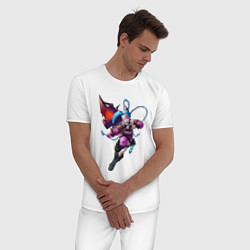 Пижама хлопковая мужская LEAGUE OF LEGENDS JINX ARCANE, цвет: белый — фото 2