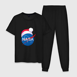 Пижама хлопковая мужская NASA NEW YEAR 2022, цвет: черный