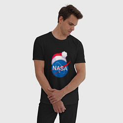 Пижама хлопковая мужская NASA NEW YEAR 2022, цвет: черный — фото 2