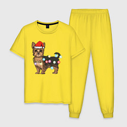 Мужская пижама Йоркширский терьер новогодний