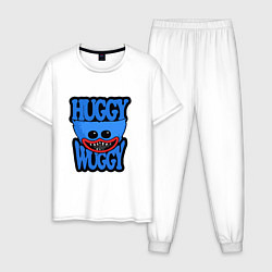Пижама хлопковая мужская Huggy Wuggy 01, цвет: белый