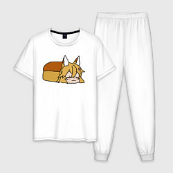 Пижама хлопковая мужская Сенко хлеб, цвет: белый