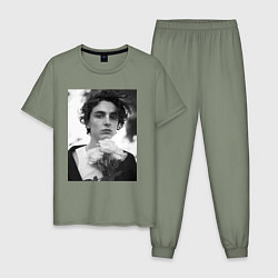 Мужская пижама Timothee Chalamet с розами