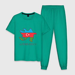 Пижама хлопковая мужская Map Azerbaijan, цвет: зеленый