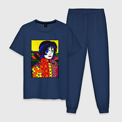 Пижама хлопковая мужская Ромеро Бритто Майкл Джексон, цвет: тёмно-синий