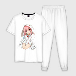 Пижама хлопковая мужская Furry anime, цвет: белый