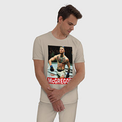 Пижама хлопковая мужская Конор МакГрегор McGregor, цвет: миндальный — фото 2