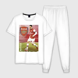 Пижама хлопковая мужская Arsenal, Mesut Ozil, цвет: белый